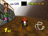 une photo d'Ã©cran de Mario Kart 64 sur Nintendo 64